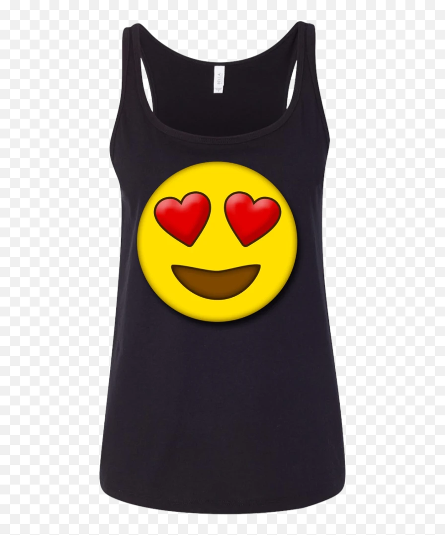 Cute Heart Eyes Emoji Valentines Day - Sleeveless Shirt,Emoji 74