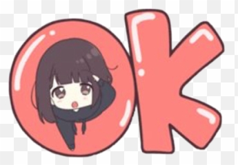 Okay Anime Japanese Kawaii Cute - Whatsapp Meme Stickers Emoji