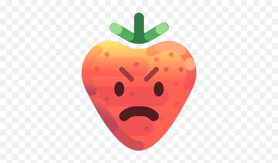 Angry Emoji Pouting Strawberry Icon - Fresh,Pouting Emoji