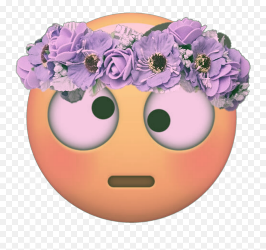 Emoji Flowers Sticker - Happy,Emoji Flowers