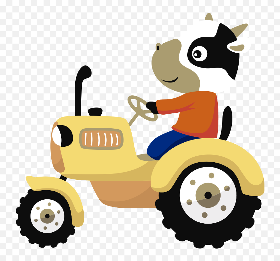 Tractor Illustration Decal - Animated Cartoon Emoji,Tractor Emoji