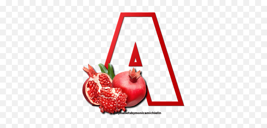 Pomegranate Alphabet Christmas Ornaments - India Pomegranate Emoji,Pomegranate Emoji