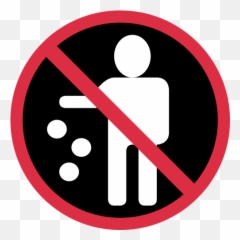 No Littering Emoji Meaning With Pictures - Do Not Litter Emoji,Warning Emoji