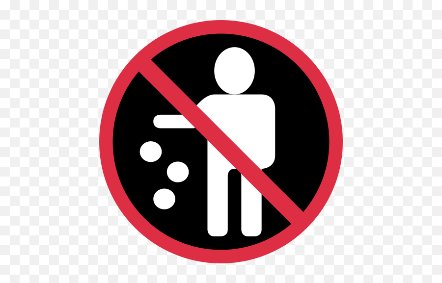 No Littering Emoji Meaning With Pictures - Do Not Litter Emoji,Warning Emoji