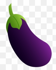 Eggplant clipart violet thing - Cartoon Transparent Emoji