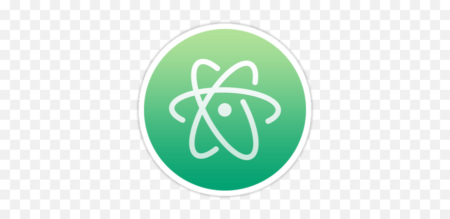 Atom Editor Sticker Devstickers - Atom Text Editor Logo Emoji,Atom Emoji