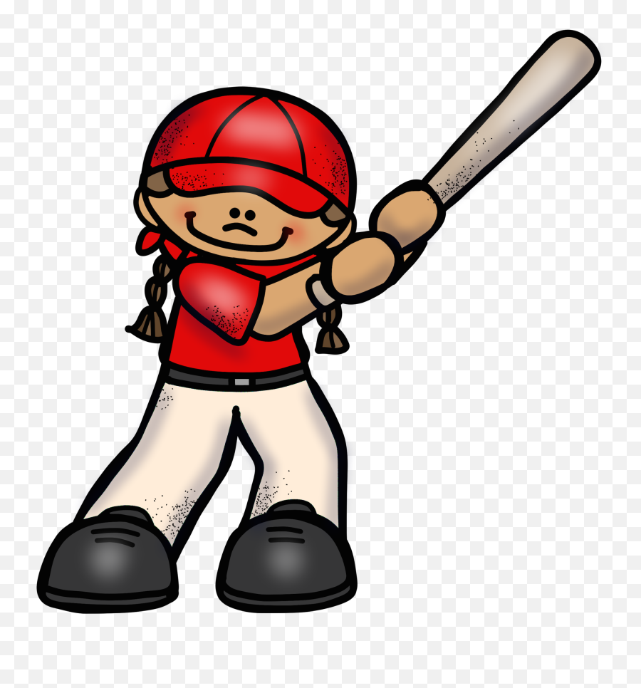 Baseball Girl Softball - Girl Baseball Clip Art Emoji,Is There A Baseball Bat Emoji