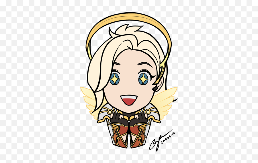 Chibi Holy Priest Mercy - Holy Priest Mercy Emoji,Overwatch Emoji