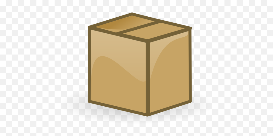 Closed Brown Cardboard Box - Closed Box Clipart Png Emoji,Cardboard Box Emoji