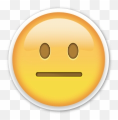 Neutral Face - Angry Emoji Transparent Background