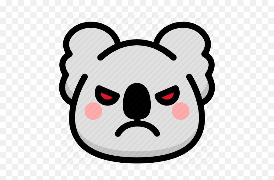 Angry Emoji Emotion Expression Face - Koala Kiss Emoji,Koala Emoji Png