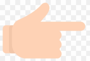 White Right Pointing Backhand Index Emoji For Facebook - Finger Black Background