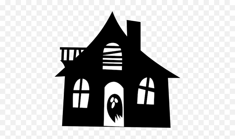 Spukhaus Silhouette Bild - Scary House Clip Art Emoji,Ballerina Emoji