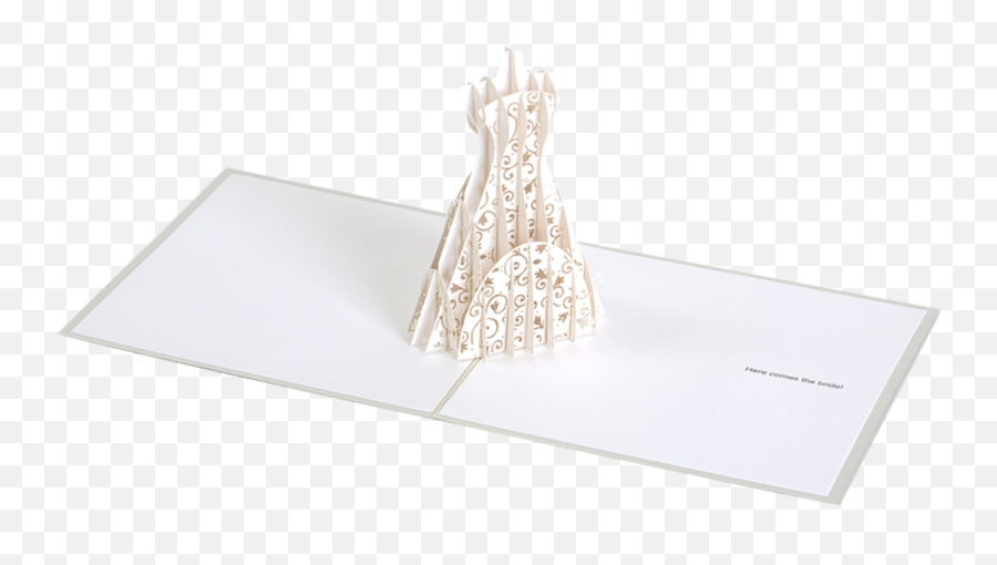 Wedding Dress Pop Up Card - Silver Emoji,Emoji Wedding Dress