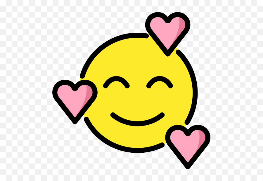 Smiling Face With Smiling Eyes And Three Hearts - Emoji Smiley,Yellow Heart Emoji