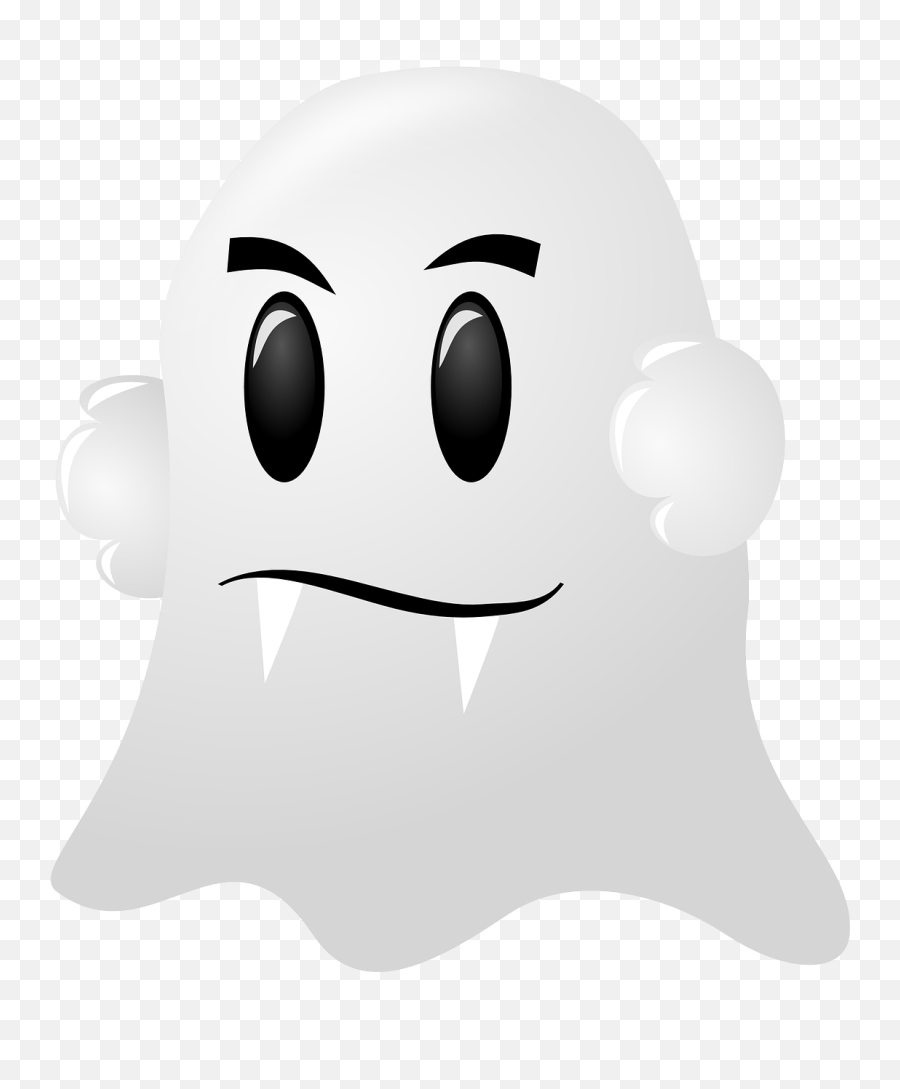 Ghost White Spooky Scary Ghostly - Cartoon Ghost Emoji,Ghost Emoticon