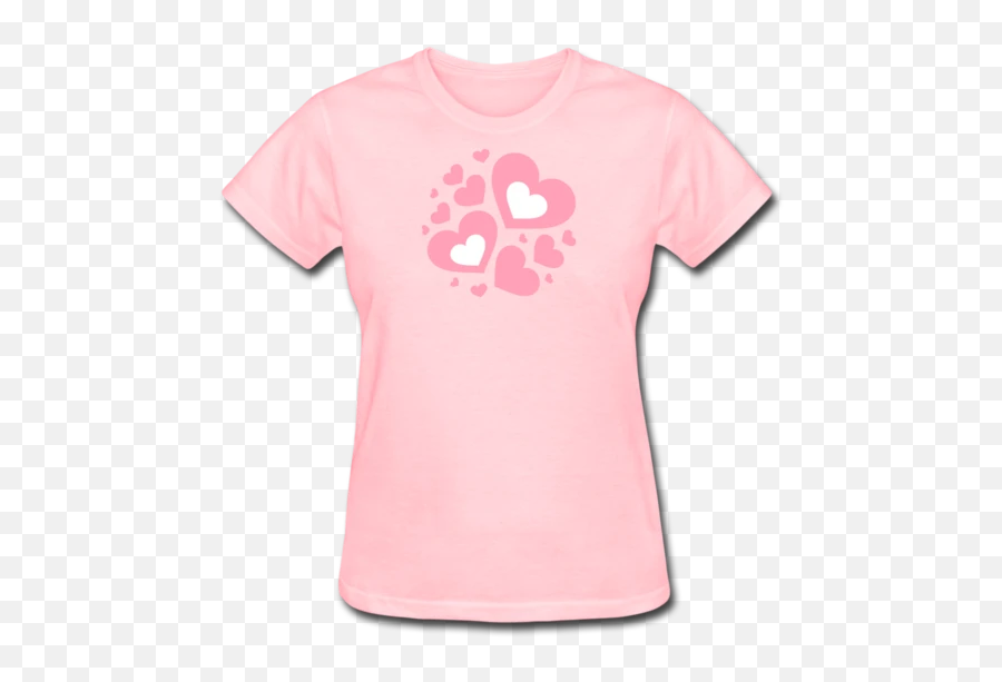 Plus Size Cotton T - Shirt With Bursting Valentineu0027s Day Hearts Fruit Of The Loom Emoji,Hand Plus Eye Emoji