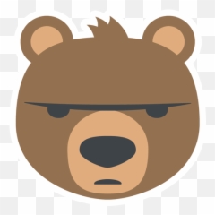 Bear Face Transparent Png Clipart - Emojis