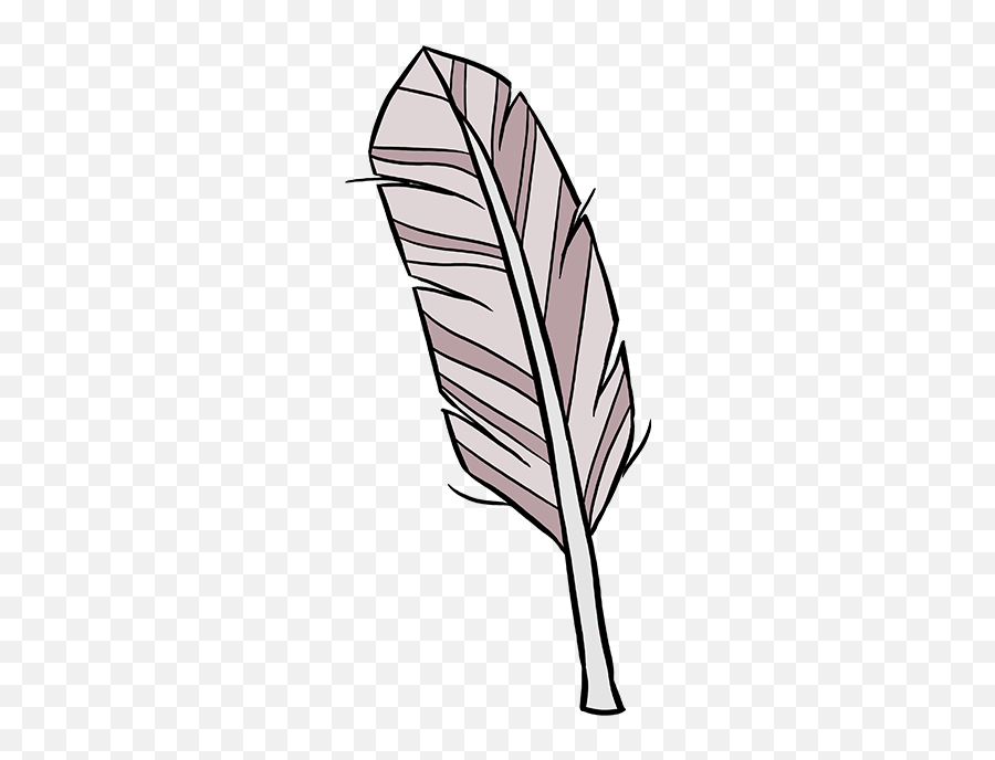 How To Draw A Feather - Really Easy Drawing Tutorial Draw A Easy Feather Emoji,Quill Emoji