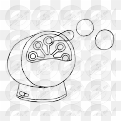 Bubble Blower Outline for Classroom Therapy Use - Great Cartoon Emoji