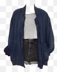 Outfit Blue Jacket Sticker - Long Sleeve Emoji