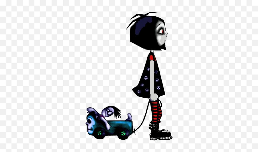 Goth Girl With Wagon - Clip Art Emoji,Goth Emojis