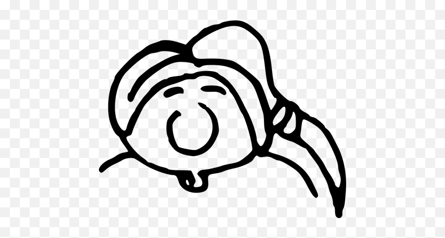 Comic Head Drawing - Desene In Creion Cute Emoji,Donkey Emoticon