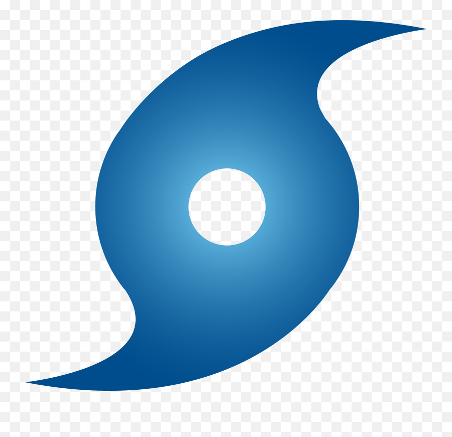 Blue Hurricane Weather Symbol - Hurricane Clipart Emoji,Weather Emoticons