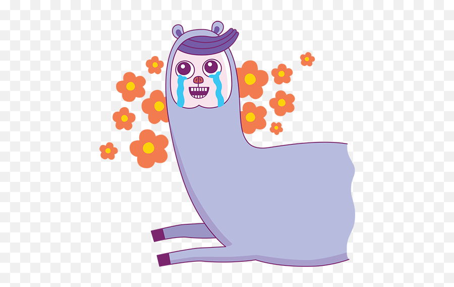 Drama Llama - Cartoon Emoji,Drama Queen Emoji