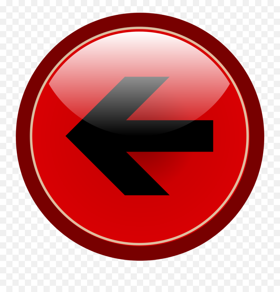 Redbutton Leftarrow - Back Button Red Png Emoji,Left Arrow Emoji