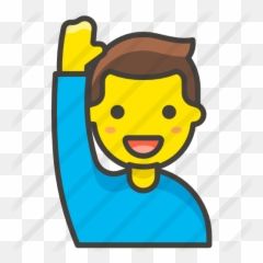 The Best Free Salute Icon Images - Man Cartoon Raising Hand Emoji,Vulcan Salute Emoji
