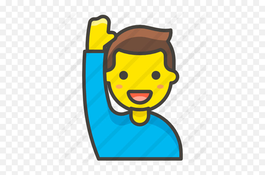 The Best Free Salute Icon Images - Man Cartoon Raising Hand Emoji,Vulcan Salute Emoji