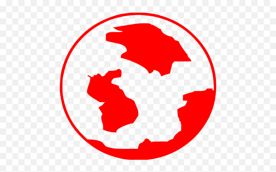 Red Globe Icon - Globe Icon Png Red Emoji,Globe Emoticon