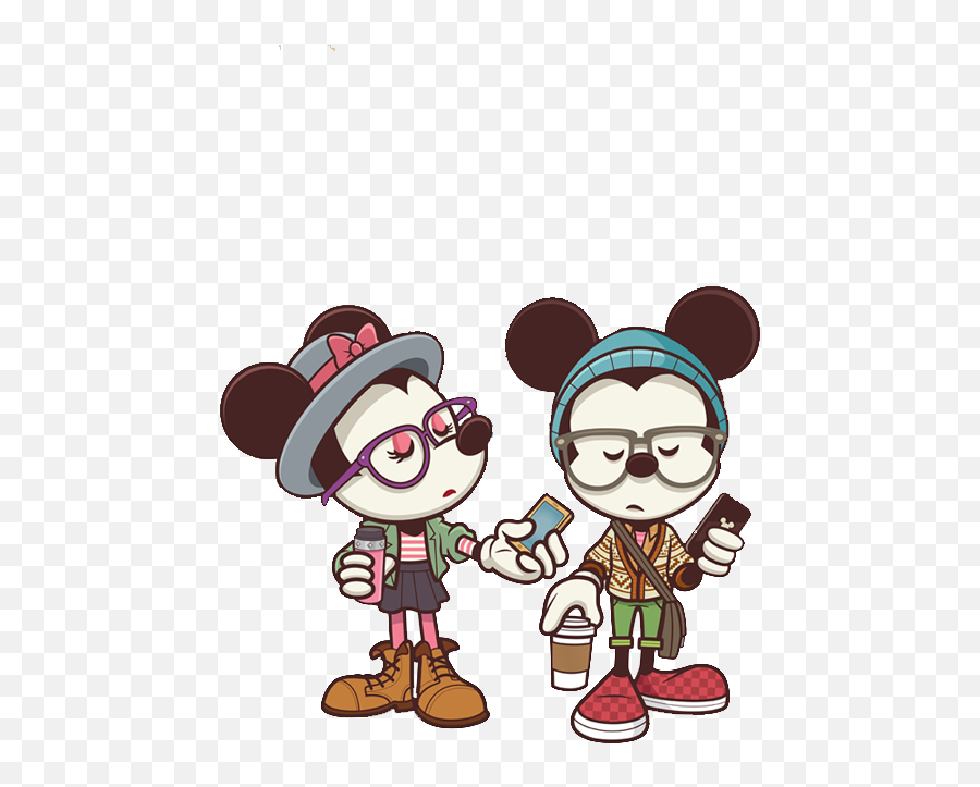 Officialstars Disneyedits Disney Emojis Mickeymo - Mickey And Minnie Mouse Castle Csrtoons,Hipster Emojis