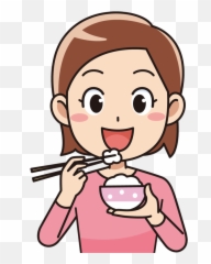 Eating With Chopsticks Clipart - Emoji