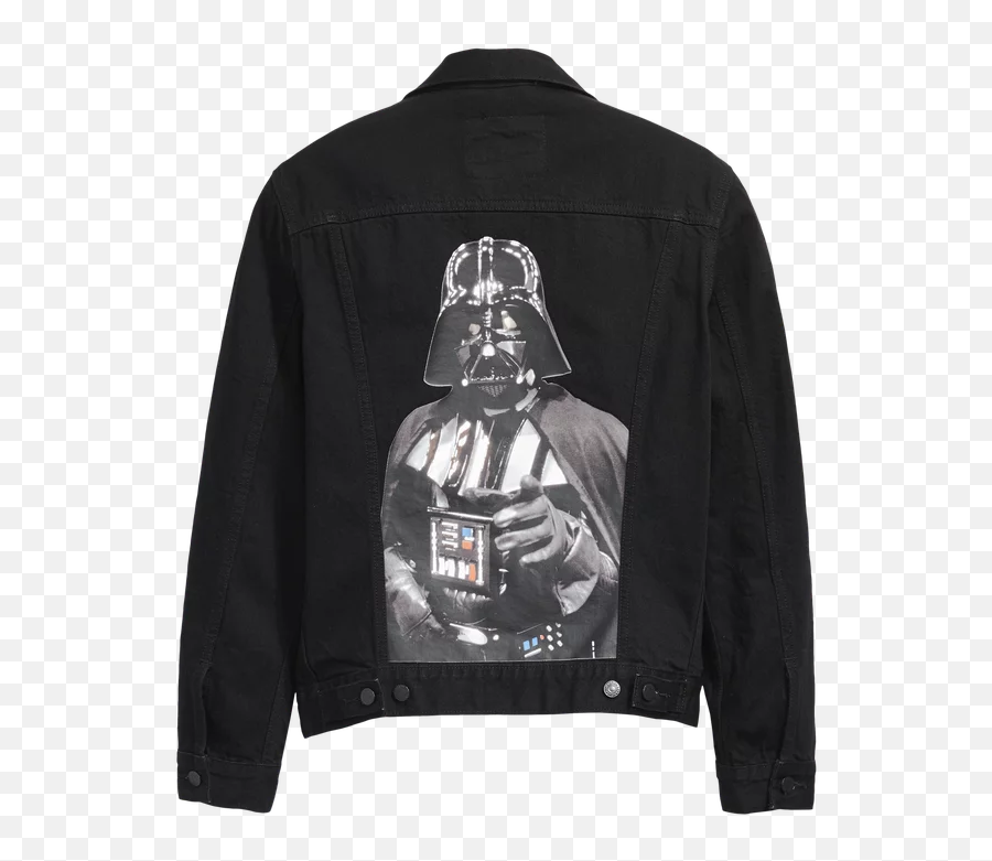 Leviu0027s X Star Wars Darth Vader Black Denim Jacket The - X Star Wars Emoji,Star War Emoji