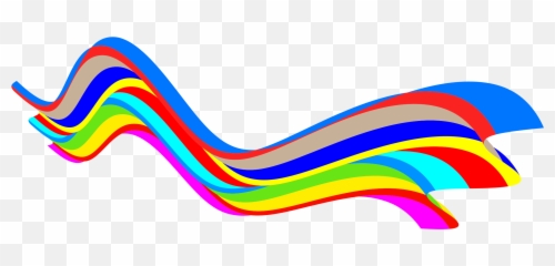 Waves Clipart Rainbow - Png Emoji