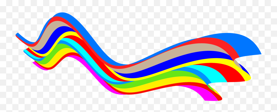 Waves Clipart Rainbow Waves Rainbow - Rainbow Wave Png Emoji,Wave 1 1 Emoji
