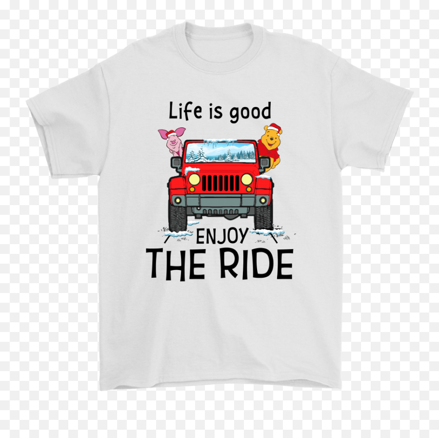 Piglet Jeep Car Christmas Shirts - Labradors In Jeep Wranglers Emoji,Jeep Emoji