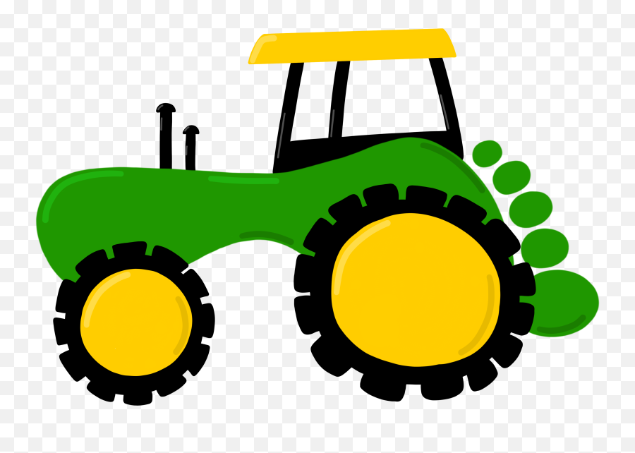 Graphic Freeuse Library Backhoe Clipart - Footprint Tractor Clipart Emoji,Tractor Emoji