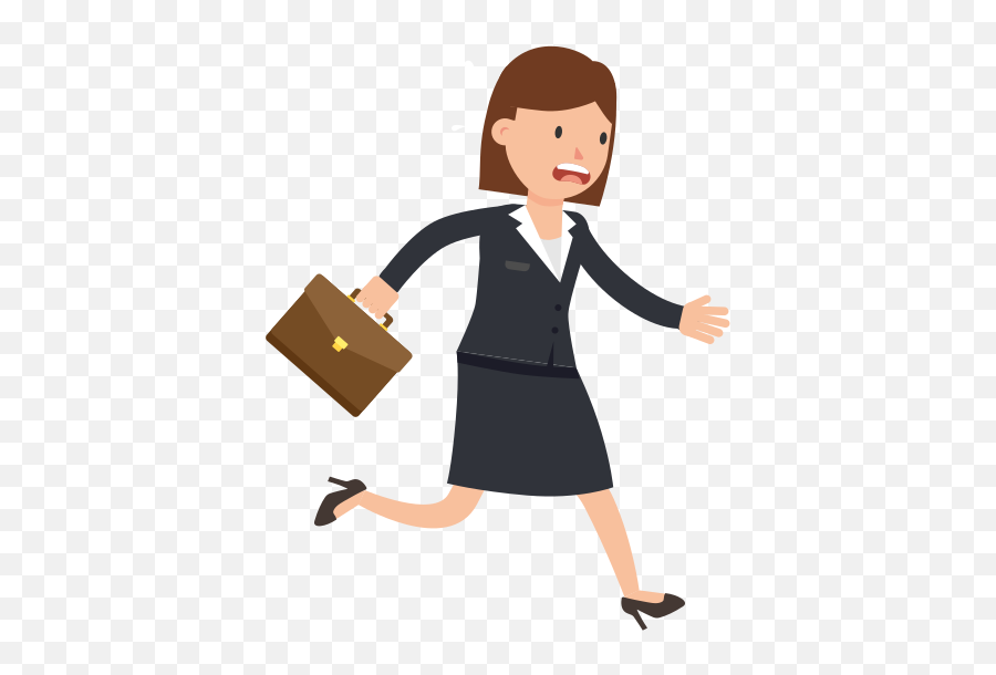Cartoon Woman With Suitcase Clipart - Girl Walking Png Cartoon Emoji,Girl Running Emoji