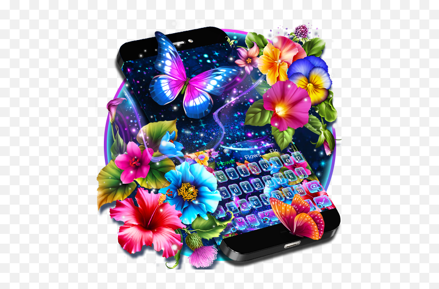 Twinkle Flower Butterfly Keyboard U2013 Apps On Google Play - Smartphone Emoji,Lotus Flower Emoji
