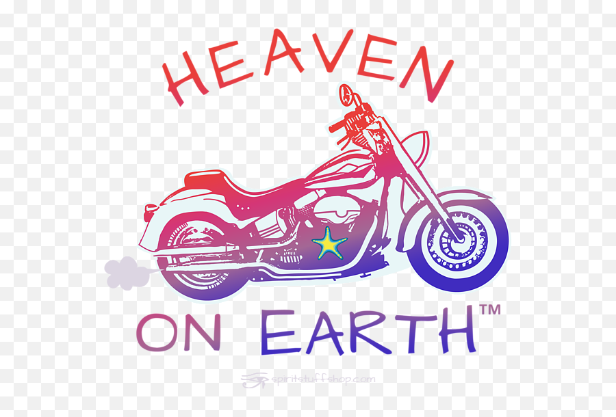 Motorcycle Heaven On Earth Portable Battery Charger - Art Print Emoji,Motorcycle Emoticons For Iphone