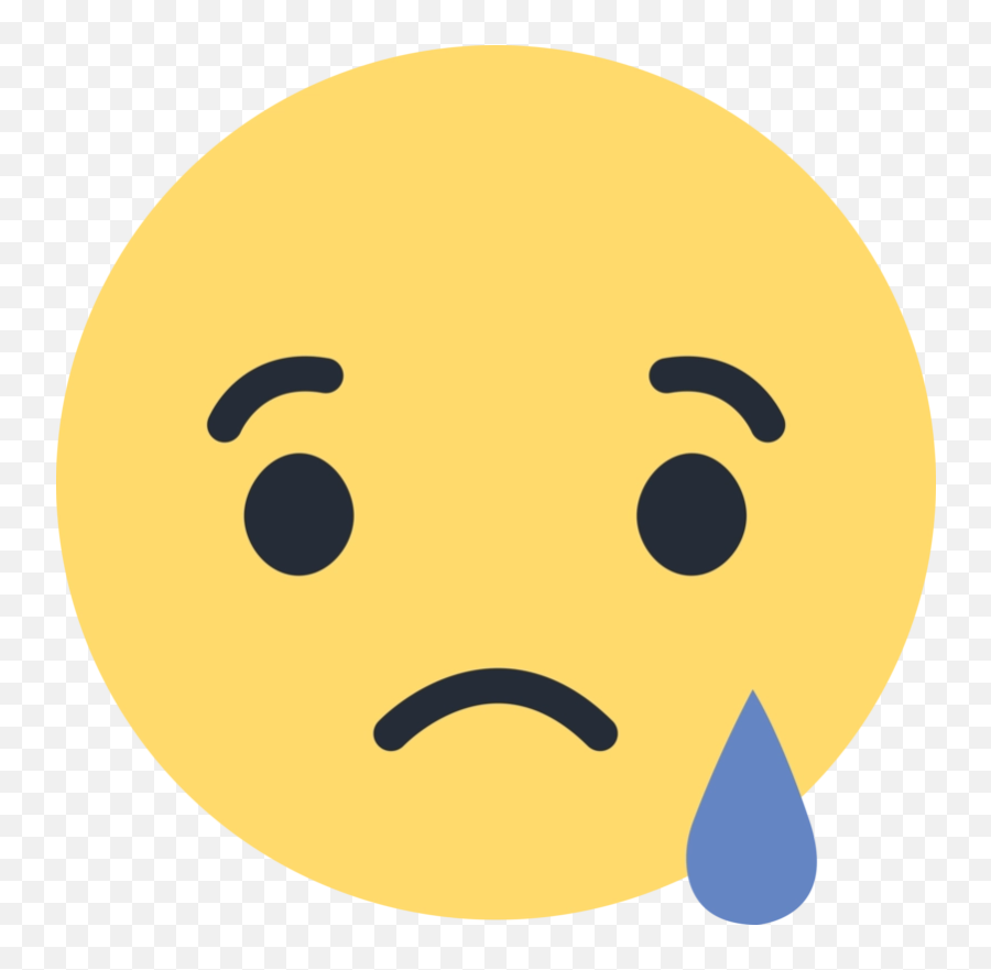 Png Emoticon Like Button Smiley Sad - Facebook Sad Reaction Png Emoji,Emoji Buttons