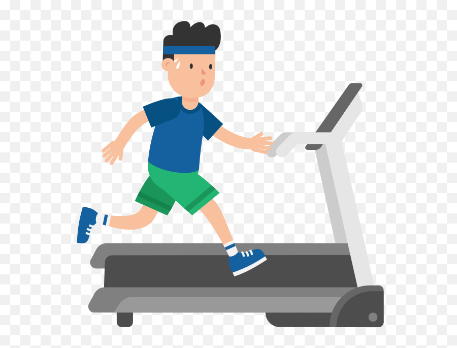 Treadmill Png - Running On Treadmill Cartoon Emoji,Weight Lifting Emoji