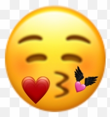 Love Heart Kiss Smoch Wing Blush Emoji Pixle22 Clipart - Portable Network Graphics