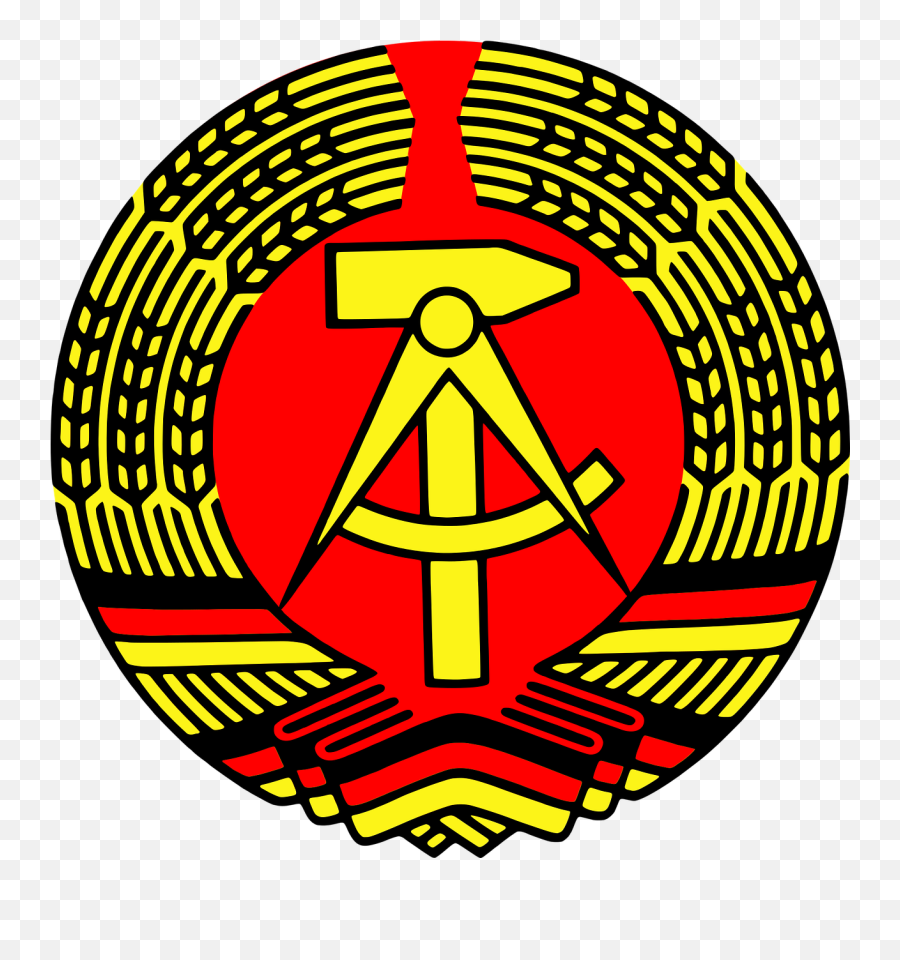 German Germany Republic Socialism - Ddr Coat Of Arms Emoji,Congo Flag Emoji