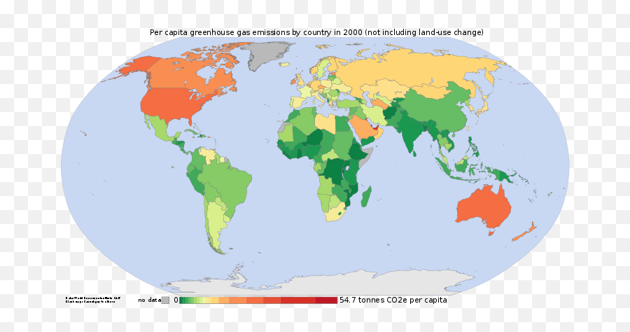 Ghg Per Capita 2000 No Luc - Greenhouse Gases Emissions Per Country Emoji,Emoji Database