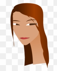 Womans Face With Long Neck - Thin Clipart Emoji