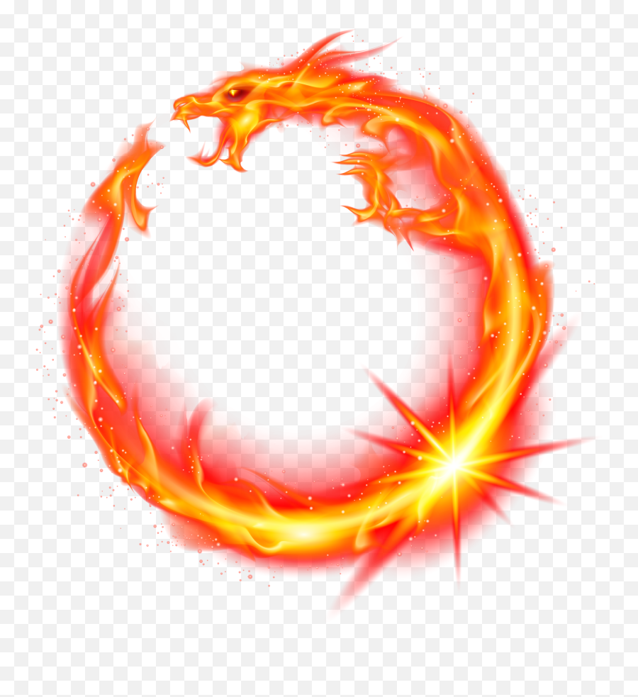 Download Flame Dragon Fire Red - Blue Fire Circle Png Emoji,Fire Flame Emoji